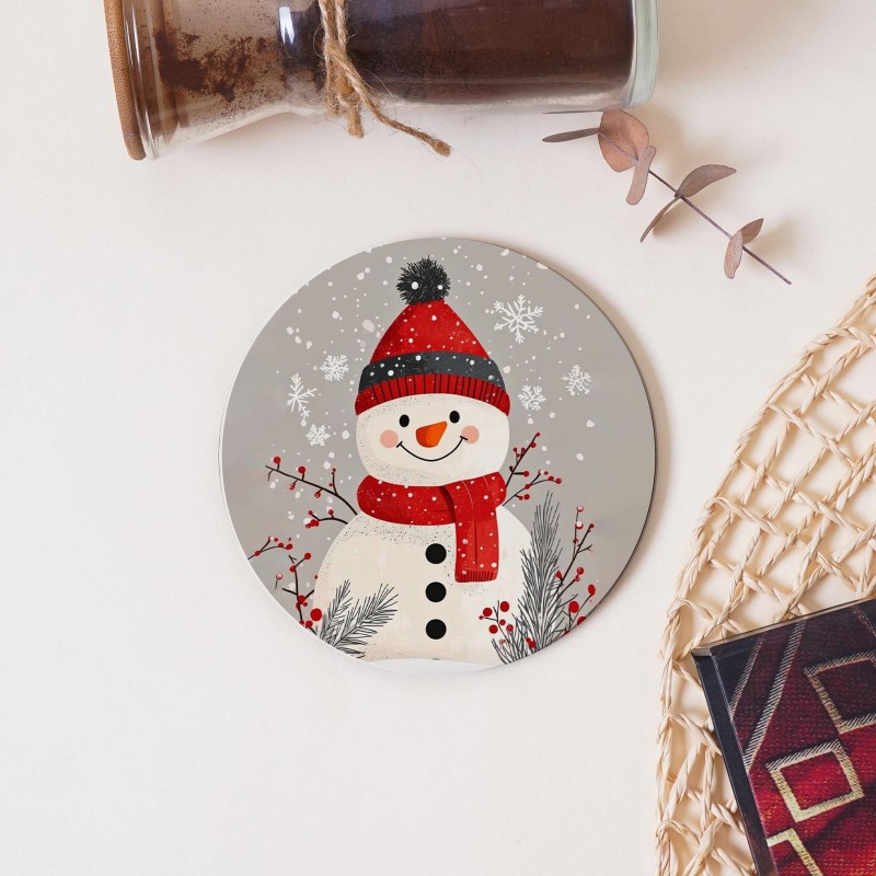 Yılbaşı Temalı Bardak Altlığı